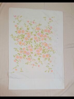 Vintage Martex & Carlin Floral Pillowcase Lot (2)  Retro Cottagecore Percale